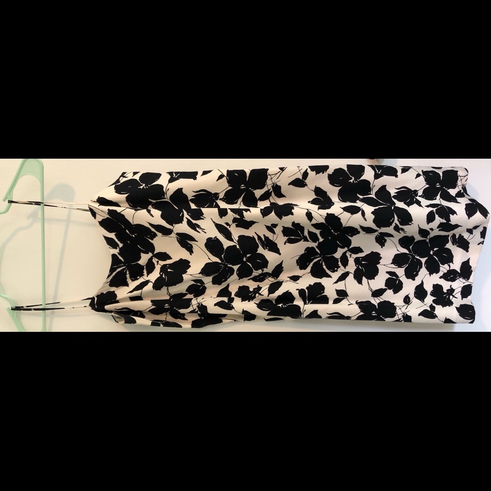 Anne Taylor white and black floral dress
